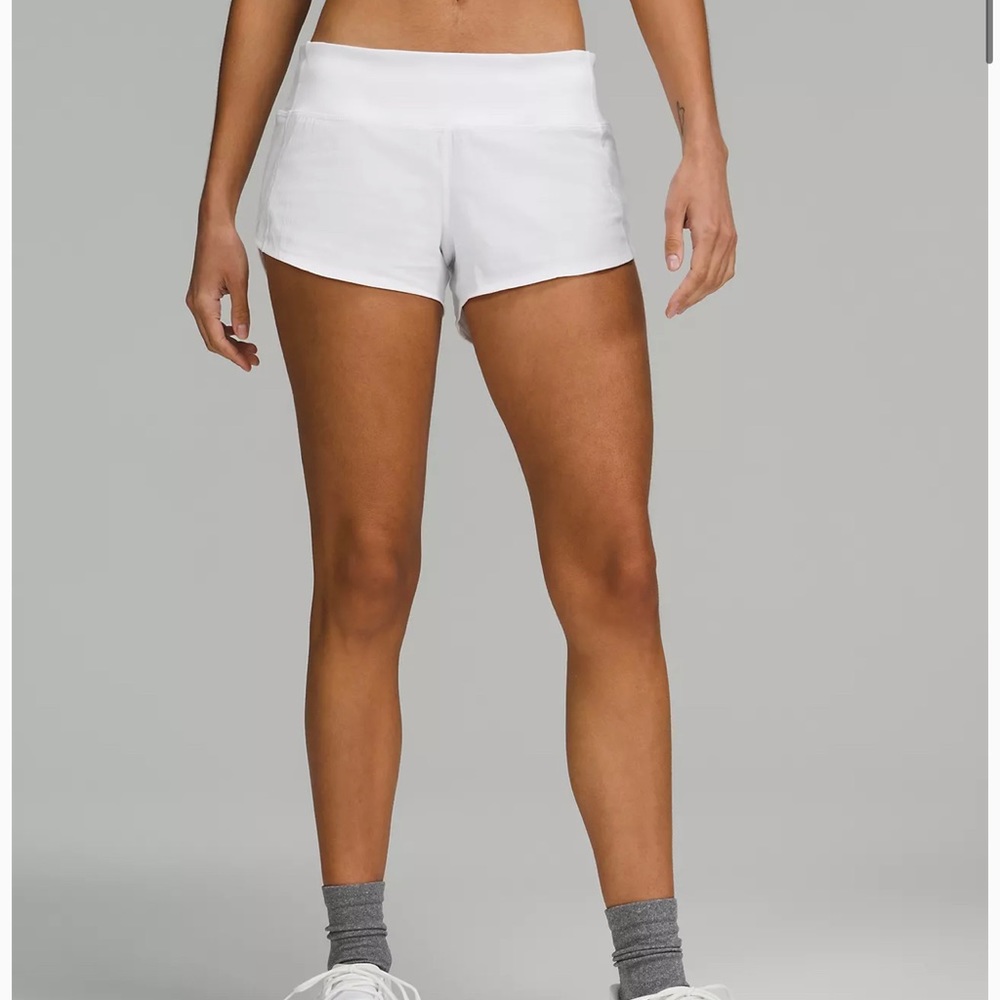 White lululemon shorts size 6.